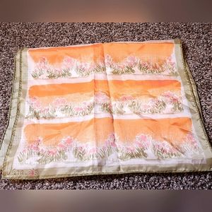Vintage Vera Neumann rectangle silk scarf featuring bunnies